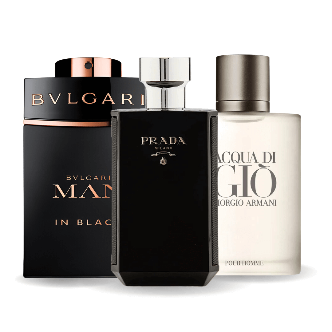 Kit 3 Perfumes - Bvlgari In Black, Giorgio Armani Acqua Di Gio, L'Homme Prada Intense 100ml