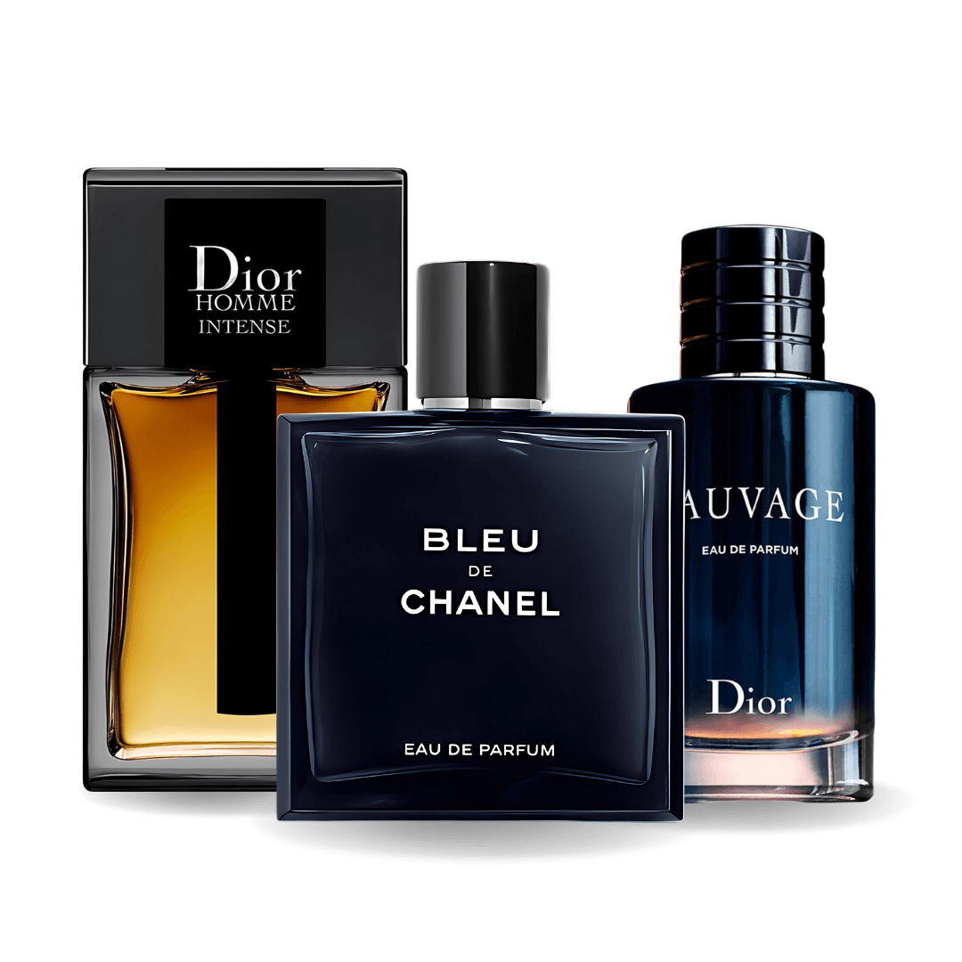 Kit 3 Perfumes - Sauvage Dior, Bleu de Chanel, Dior Homme Intense 100ml