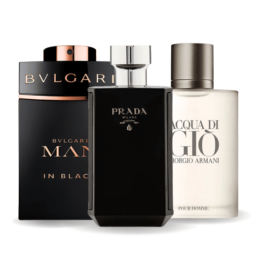 Kit 3 Perfumes -  Bvlgari In Black, Giorgio Armani Acqua Di Gio, L'Homme Prada Intense 100ml