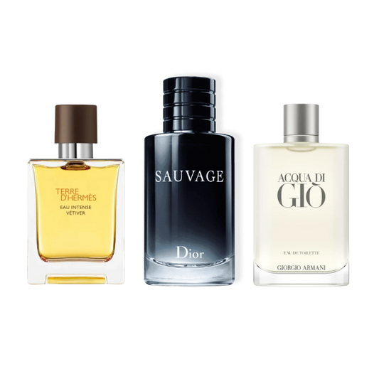 Kit 3 Perfumes - Terre d'Hermés, Acqua di Gio, Sauvage Dior 100ml