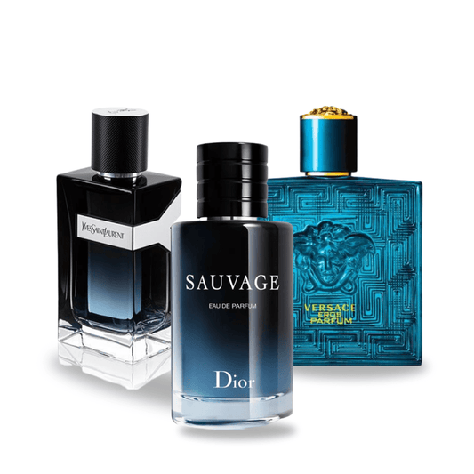 Kit 3 Perfumes - SAUVAGE, Y MEN e EROS 100 ml