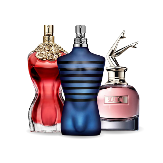 Kit 3 Perfumes - LA BELLE, ULTRA MALE e Gaultier SCANDAL 100ml.