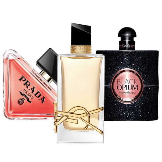 Kit 3 Perfumes - Prada Paradox, Black Opium Yves Saint Laurent, Libre 100ml