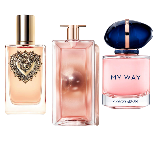 Kit 3 Perfumes - Dolce & Gabbana Devotion, My Way Giorgio Armani, Lancôme Idôle 100ml